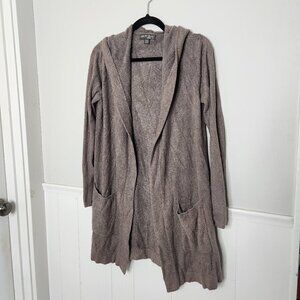 BAREFOOT DREAMS Cozy Chic Open Cardigan Hoodie Taupe 480
